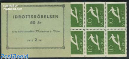 Sweden 1953 Sport Association, Skiing Booklet, Mint NH, Sport - Skiing - Stamp Booklets - Nuovi