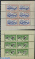 New Zealand 1957 Health 2 M/s WM In Upright Position, Mint NH, Health - Sport - Health - Swimming - Unused Stamps