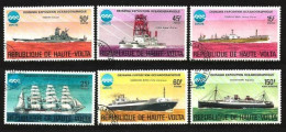 Haute Volta 1975 Bateaux (105) Yvert N° 364 à 368 Et PA 198 Oblitérés Used - Upper Volta (1958-1984)