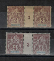 Indochine  - 2 Millésimes 1893_  N°4 /5 - Other & Unclassified