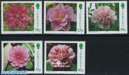 Jersey 1995 Camelias 5v, Mint NH, Nature - Flowers & Plants - Jersey