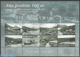 Faroe Islands 2003 Post Offices 8v M/s, Mint NH, Transport - Post - Ships And Boats - Poste