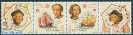 Romania 2005 50 Years Europa Stamps 4v [:::], Mint NH, History - Transport - Europa Hang-on Issues - Explorers - Ships.. - Ongebruikt