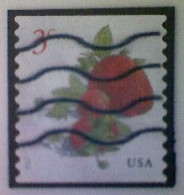 United States, Scott #5201, Used(o), 2017 Coil, Fruit Definitive: Strawberry, 3¢ - Used Stamps