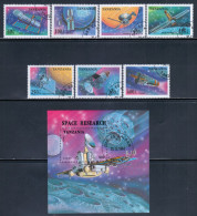 Tanzania 1994 Mi# 2017-2023, Block 275 Used - Space Probes And Satellites - Afrika