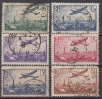 TIMBRE FRANCE POSTE AERIENNE SERIE AVION SURVOLANT PARIS N° 8/13 OBLITERES - A VOIR - 1927-1959 Oblitérés