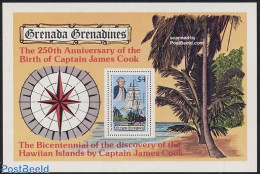 Grenada Grenadines 1978 James Cook S/s, Mint NH, History - Transport - Explorers - Ships And Boats - Exploradores