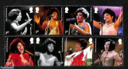 Great Britain 2023 Dame Shirley Bassey 8v (2x[:::]), Mint NH, Performance Art - Music - Popular Music - Unused Stamps