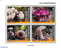 Central Africa 2020 Mushrooms 4v M/s, Mint NH, Nature - Mushrooms - Funghi