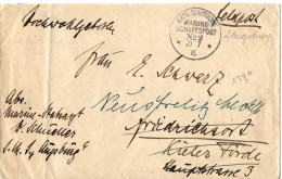 ALLEMAGNE REICH FELDPOST LETTRE OBLITEREE MARINE SCHIFFPOST N°2 21 7 1916 - Feldpost (portvrij)