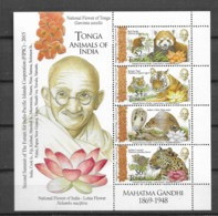 2015 MNH Tonga Mi Block 67 - Mahatma Gandhi