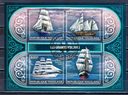 Togo 2017 Bateaux Voiliers (134) Yvert N° 5756 à 5759 Oblitérés Used - Togo (1960-...)