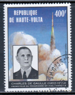 Upper-Volta 1974 Mi# 508 Used - Short Set - Gen. Charles De Gaulle / French Space Shot - Afrika