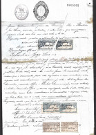 Papel Selado Brasão Rei D. Carlos 1905. Escritura S. João Da Pesqueira. I.Selo 200, 30 E 20 Reis. C.Industrial 5,10 Reis - Briefe U. Dokumente