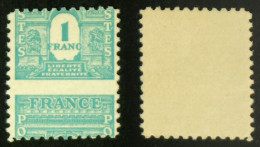 N° 624 1F ARC DE TRIOMPHE Piquage à Cheval NEUF N** Cote 40€ - 1944-45 Triumphbogen