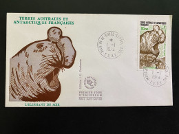 Enveloppe 1er Jour "Elephant De Mer" - 01/01/1979 - PA55 - TAAF - Saint Paul - Faune. Animaux - FDC