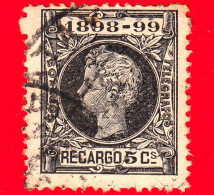 SPAGNA - Usato - 1898 - Re Alfonso XIII Da Ragazzo - Ritratto Con Data 1898-99 - 5 - Usati