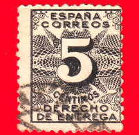 SPAGNA - Usato - 1931 - Numero - Derecho De Entrega - 5 - Steuermarken