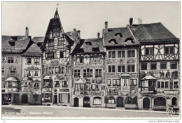 STEIN A. Rhein, Bemalte Häuser,  Foto AK - - Stein Am Rhein