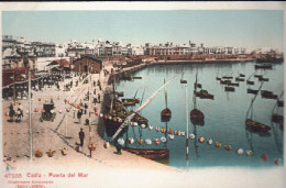 Cádiz. Puerta Del Mar.P.Z.Foto Realizada Posiblemente El Día Del Cumpleaños Del Rey Alfonso XIII - Cádiz