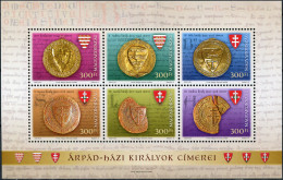 HUNGARY - 2022 - S/S MNH ** - Coats Of Arms Of The King Of The House Of Árpád - Ungebraucht