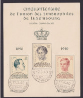 Luxemburg 333-335 Gedenkbaltt Wie Block 3 Großherzogin Charlotte Timbrophilen - Storia Postale