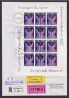 Luxemburg 1097 Europäisches Parlament Kleinbogen Express R Brief Als FDC - Briefe U. Dokumente