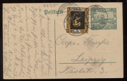 Saargebiet 1924 Saarbrucken Stationery Card To Leipzig__(8295) - Postwaardestukken