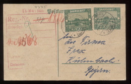 Saargebiet 1924 Sulingen Stationery Card To Kulmbach__(8335) - Interi Postali