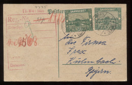 Saargebiet 1924 Sulingen Stationery Card To Kulmbach__(8335) - Postwaardestukken