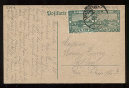 Saargebiet 1924 Saarbrucken Stationery Card__(8364) - Postal Stationery