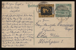 Saargebiet 1923 Schiffweiler Stationery Card To Cöln__(8294) - Interi Postali