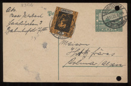 Saargebiet 1923 Saarbrucken 10c Stationery Card To Holmar__(8306) - Enteros Postales