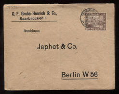 Saargebiet 1922 Saarbrucken Grohe-Henrich Business Cover__(8733) - Covers & Documents