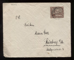 Saargebiet 1922 Saarbrucken 2 Cover To Würzburg__(8672) - Lettres & Documents