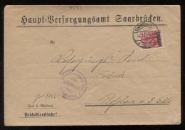 Saargebiet 1921 Saarbrucken 2 Cover To Elbe__(8533) - Lettres & Documents