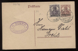 Saargebiet 1920 Merzig 15pf Stationery Card__(8276) - Interi Postali