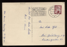 Saar 1957 Saarbrucken 2 Special Cancellation Postcard__(8965) - Brieven En Documenten