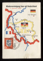 Saar 1957 Saarbrucken Postcard To Bad Godesberg__(8982) - Briefe U. Dokumente