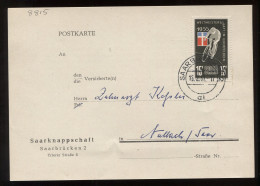 Saar 1957 Saarbrucken 2 Saarknappschaft Card__(8815) - Covers & Documents