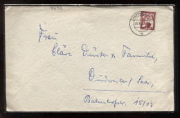 Saar 1952 Saarbrucken Mourning Cover To Dudweiler__(8696) - Storia Postale