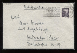 Saar 1952 Saarbrucken 2 Mourning Cover__(8610) - Covers & Documents