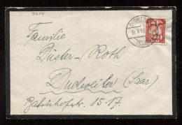 Saar 1952 Dudweiler Mourning Cover__(8614) - Lettres & Documents