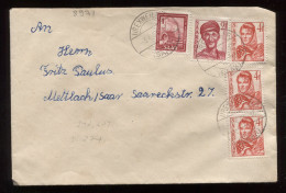 Saar 1951 Urexweiler Cover To Mettlach__(8971) - Brieven En Documenten