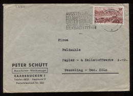Saar 1951 Saarbrucken 2 Special Cancellation Cover__(8554) - Covers & Documents