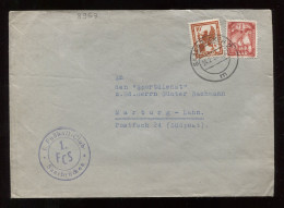 Saar 1951 Saarbrucken 2 Cover To Marburg__(8967) - Covers & Documents