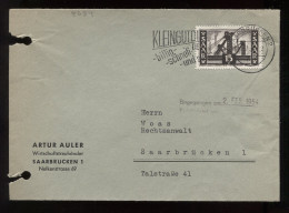 Saar 1950's Saarbrucken 2 Business Cover__(8684) - Briefe U. Dokumente