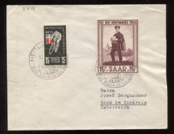 Saar 1950's Special Cancellation Cover To Austria__(8816) - Cartas & Documentos
