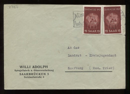 Saar 1950's Slogan Cancellation Cover__(8767) - Lettres & Documents