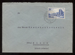 Saar 1950's Quierschied Cover To Kleve__(8808) - Storia Postale